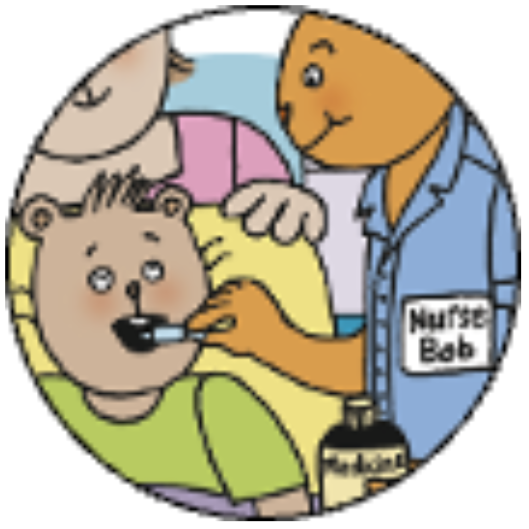 Cartoon animal Recovery room or post-anaesthetic care unit (PACU)