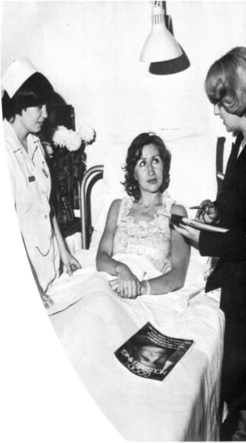 Sheila Adam, as a first year nursing student