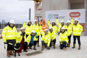 Photograph of the Oriel Topping Out Event on 11 December 2024