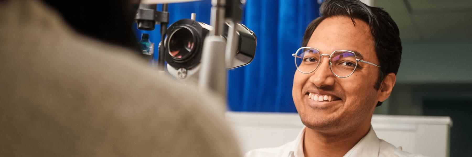 Image of an optometrist: Toshit headshot in the hospital