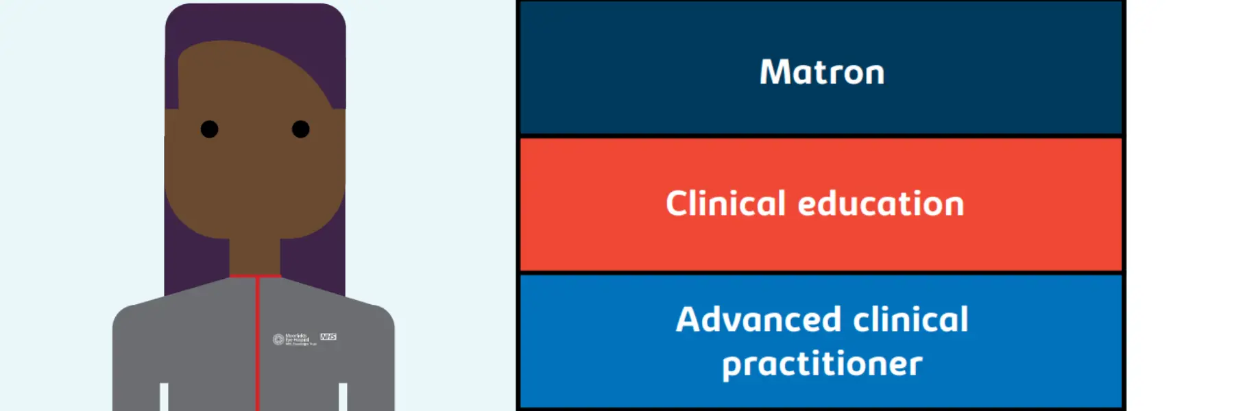 Infrographic of Nursing career development Matron